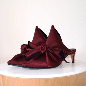 Miista Knotted satin mules